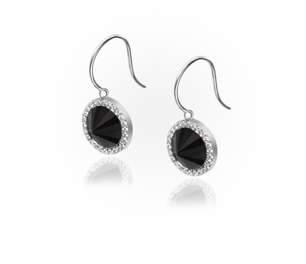 Inverted Black Diamond Earrings