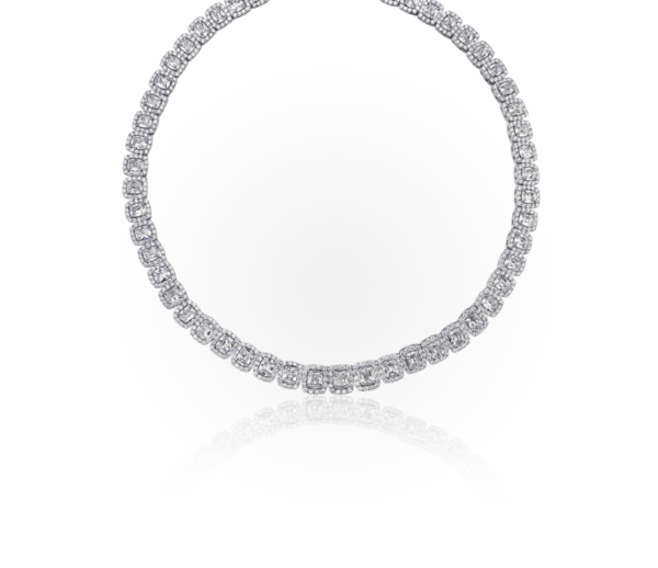 Cushion Diamond Necklace