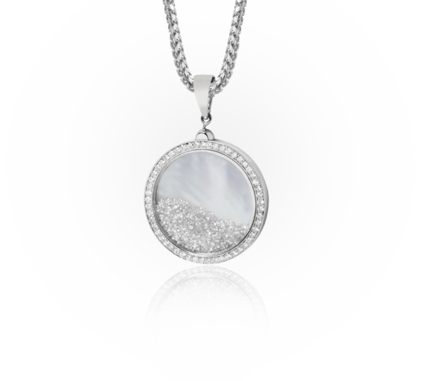 Mother of Pearl Floating Circle Pendant