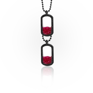Ruby Floating Dog Tags Pendant