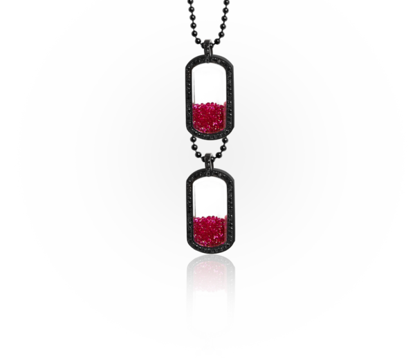 Ruby Floating Dog Tags Pendant